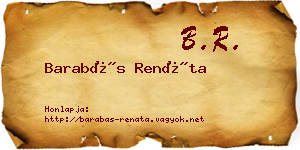 Barabás Renáta névjegykártya